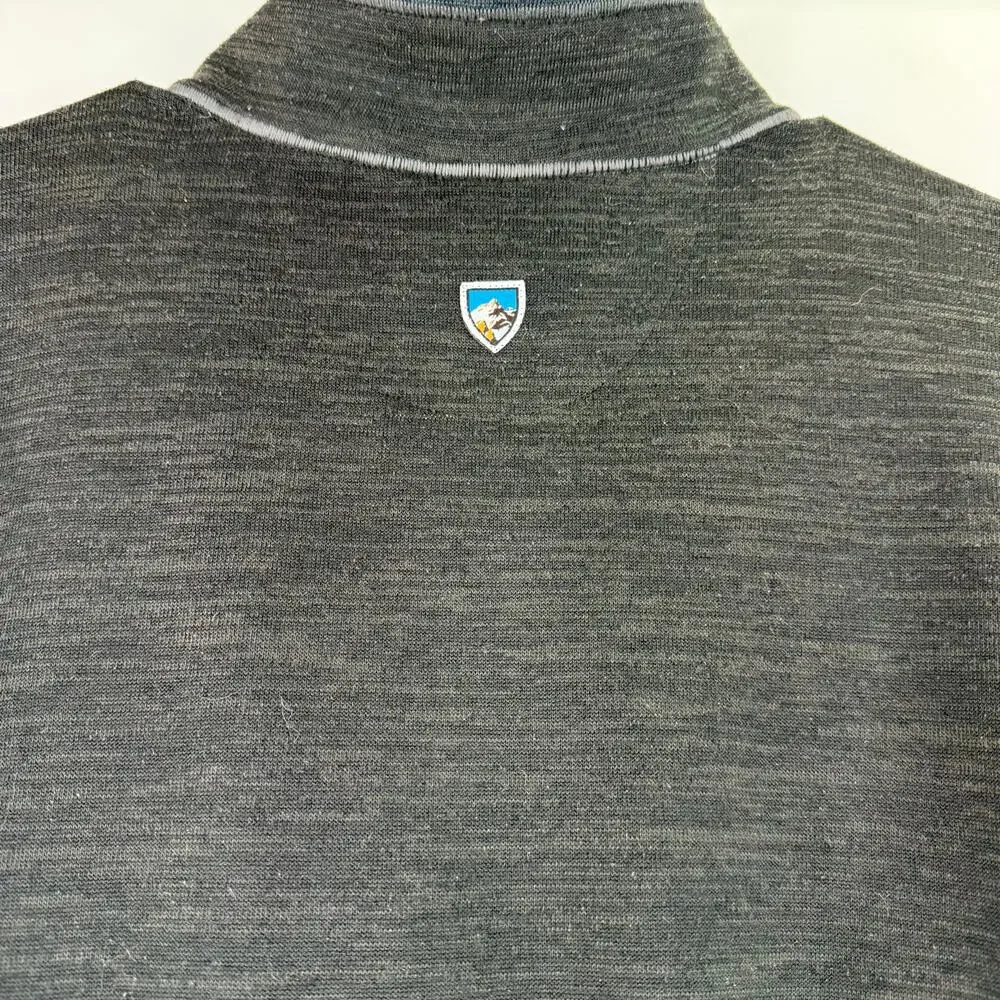 Kuhl Men's Ryzer 1/4 Zip Blue & Grey Sweater Size Large